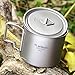 Ti artisan Titanium Mugs 550ml Titanium Pot Folded Handle Portable Cup