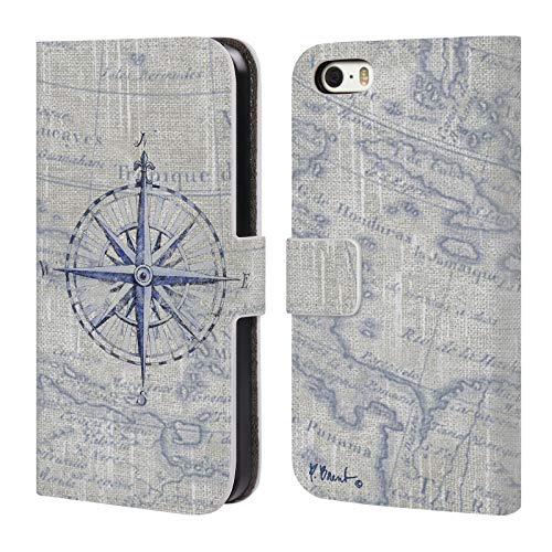 Official Paul Brent Vintage Compass Nautical Leather Book Wallet Case Cover for iPhone 5 iPhone 5s iPhone SE