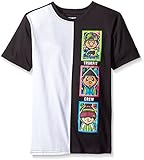 TRUKFIT Big Boys' Lil Tommy and Friends Color Block Jersey, Black, Medium
