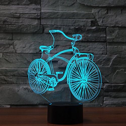 WUHUHAI 3D Lamp Illusion Night Light, Touch Buttom 3D Optical Illusion Table Desk Lamp with 7 Color Light, 3D Light for Desk, Bookshelf or Bedside Table
