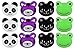 Set of 12 Novelty Animal Face Bag Clips Cat-Panda-Lion-Frog Set 3 Each