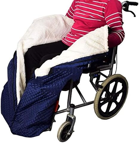 Amazon Risareyi どの季節のためのジッパーホイールチェアカバー Perfect 女性男性用ぬいぐるみフリース裏地付き車椅子ブランケットカバー Risareyi 毛布カバー