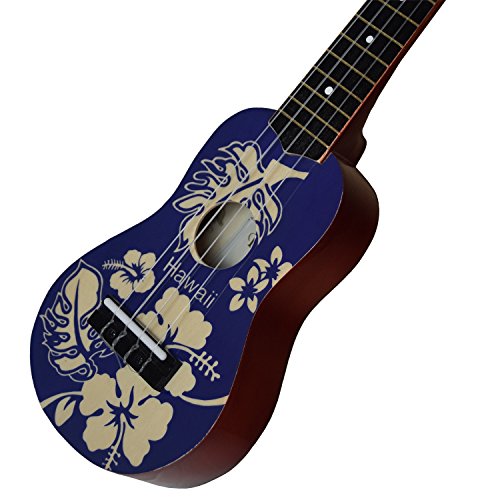 Rise by Sawtooth, 4String Beginner's Ukulele Pack, Blue Hawaii, (ST