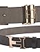 Men's Geniune Leather Belt Slide Metal Buckle Adjustable Waistband Black 105cm