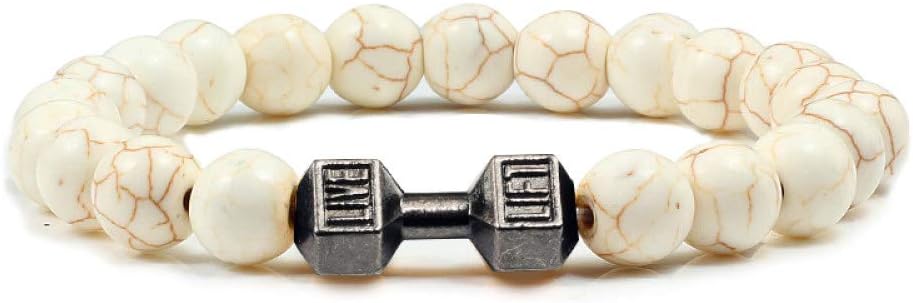 fsafa Pulsera con Cuentas Natural Stone Pulsera Blanco ...