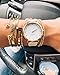 Wristology Quick Release Genuine Leather Easy Change Band Strap 18mm (Beige)