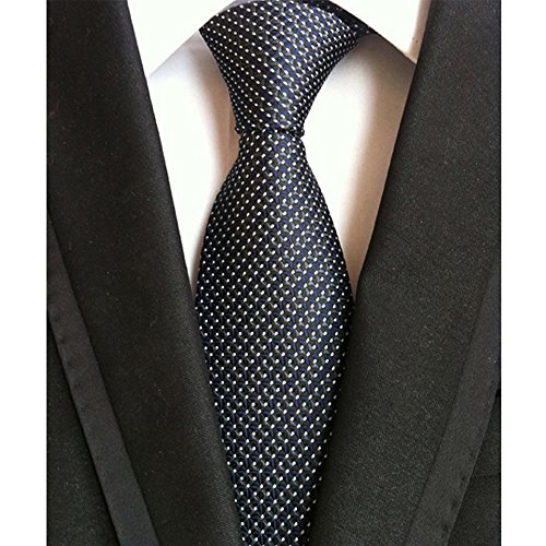 Jeatonge Lot 6 Pcs Mens Ties and 3 Free Tie Clips, Men's Classic Tie Necktie Woven Jacquard Neck Ties (Style 13)