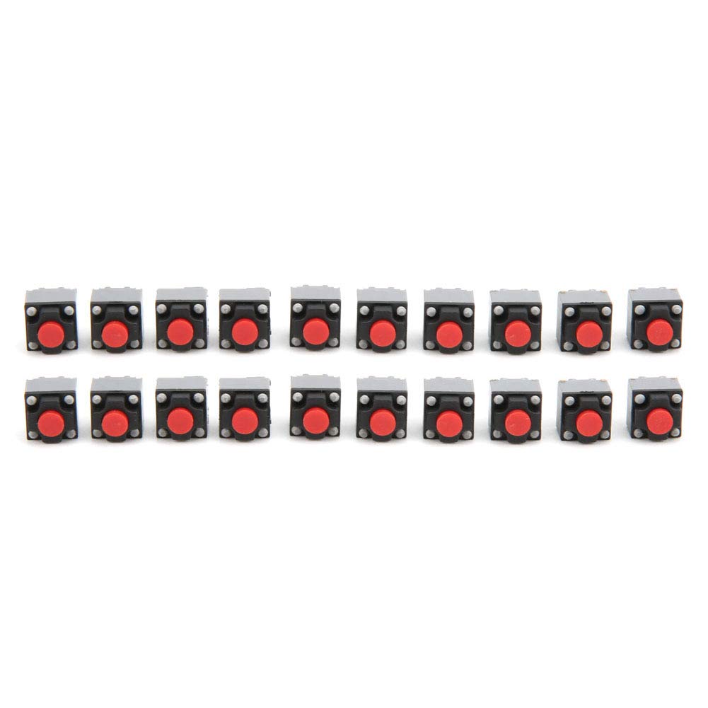 Waterproof tactile push button micro switch 6x6x7.3mm momentary tact switch 20pcs for home appliance security equipment electronic toy