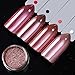 PrettyDiva Rose Gold Chrome Nail Powder - Rose Pink Chrome Nail Powder Mirror Effect Glitter Nail Powder Manicure Pigments (Rose Gold)