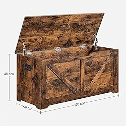 VASAGLE Storage Chest, Storage Trunk with 2 Safety