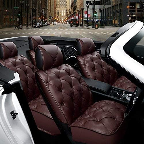 Car Seat Cover Car Seat Protector Car seat cushion/leather all-inclusive seat coverhigh-grade five-seat universal seat cushion - suitable for year-round useoffee Car Seat Mat Pad ( Color : Coffee )