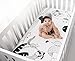 Rookie Humans 100% Cotton Sateen Fitted Crib Sheet: Woodland Dreams. Modern Nursery, Use as a Photo Background for Your Baby Pictures. Standard Crib Size (52 x 28 inches) (Black White)