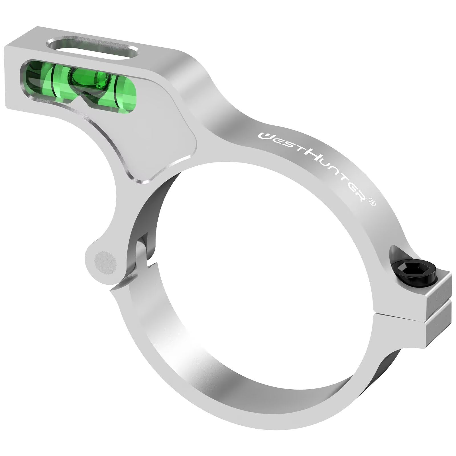 WestHunter Optics Scope Bubble Level for 30mm Tubes - Precision Shooting & Competition | Silver