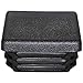 Prescott Plastics 1 1/4” (31.75mm) Outer Perimeter Ribbed Plastic Hole Plugs, Square Black Metal Tubing End Caps, Strong Furniture Leg Inserts, Impact & Weather Resistant, Made in The USA - 10 Pack