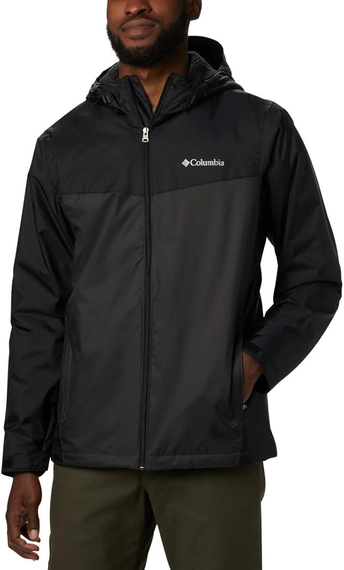 Columbia 哥伦比亚 Glennaker Sherpa Lined 仿羊羔绒衬里 男式连帽雨衣夹克 4折$39.98 海淘转运到手约￥337