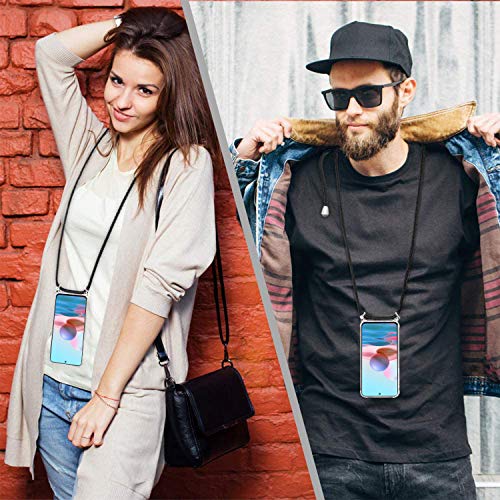 Ingen-Funda-Compatible-con-Cuerda-Compatible-con-Xiaomi-Redmi-Note-10-ProXiaomi-Redmi-Note-10-Pro-MAX-Ultrafina-Suave-TPU-Carcasa-Transparente-de-movil-con-Correa-Colgante-Ajustable-CaseVerde