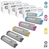 LD Compatible Toner Cartridge Replacement for Okidata C610 Series (2 Black, 1 Cyan, 1 Magenta, 1 Yellow, 5-Pack)