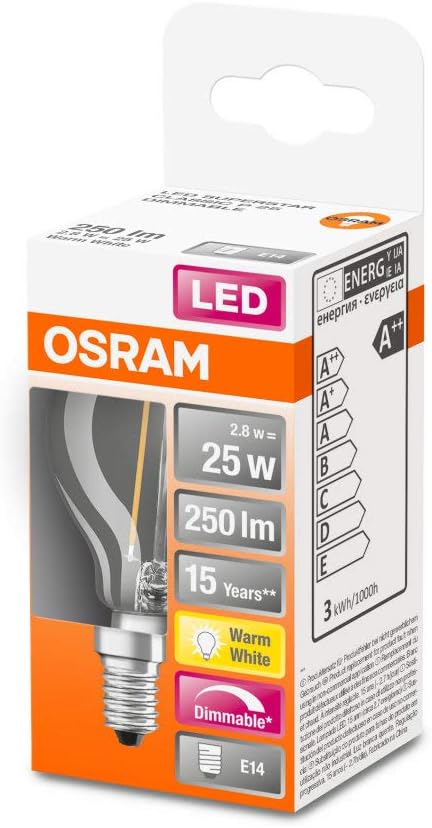 OSRAM LED Lamps, Classic Bulb, dimmable, 2.8 W, Frosted, Set of 10, Warm White - Image 4