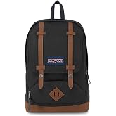 JanSport Cortlandt Laptop Backpack, Black, 15&rdquo; Laptop Sleeve-Synthetic Leather Shoulder Computer Bag with Large Compartment, Padded Straps- Rucksack for Men, Women