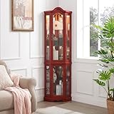 Firscook Curio Cabinet, Corner Curio Cabinet with