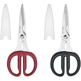 KitchenAid 2-Piece Multipurpose Shear Set &ndash; Versatile Scissors with Nutcracker, Bottle Opener, Ergonomic Handles with Protective Blade Covers