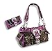Things2die4 Polyester Womens Shoulder Handbags Camouflage Rhinestone Western Buckle Purse/Wallet Set