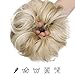 Messy Bun Hair Piece Thick Updo Scrunchies Hair Extensions Ponytail Hair Accessories Ash Blonde Mix Bleach Blondethumb 3