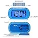 Lomanda Digital Alarm clock, Easy to Set Kids Alarm Clock Battery Operated Large LED Display Clock Silicone Cover with Backlight Snooze Bedrooms Great for Kids Boys Girls (Blue)