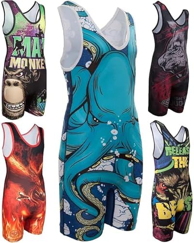 Amazon.com: TRI-TITANS Merica Full Color Reversible Wrestling
