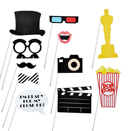 EBTOYS Hollywood Photo Booth Props 33 DIY Kits Paper Movie Photo Props