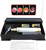 5th Generation Dr Mom LED PRO Otoscope - 100% Forever Guarantee Covers Any Issue - Full Size Otoscope with Our Largest Diameter Optical Glass Lens Includes Batteries and Disposable Specula