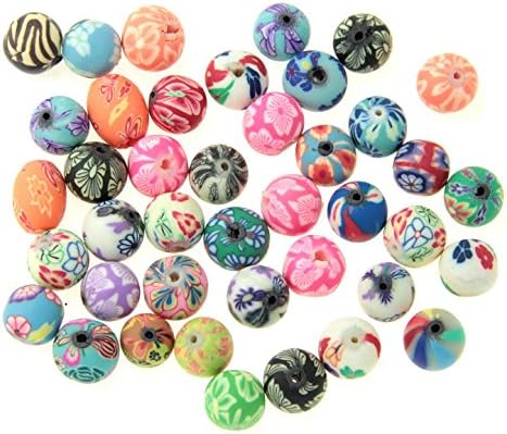 ODOD Fimo Polymer Clay Round Beads Variety Size 8mm 100pcs