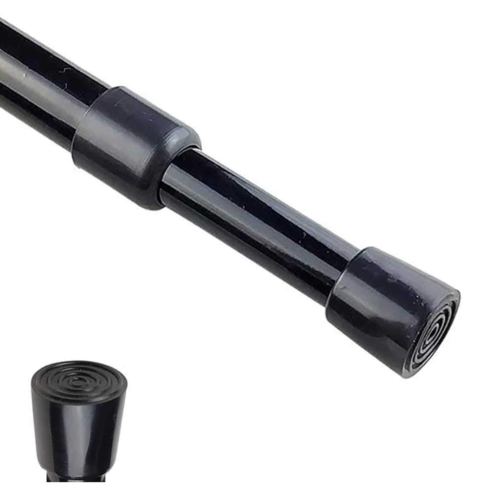 Photo 1 of Spring Tension Curtain Rods 28-43 Inch Adjustable Spring Loaded Small Mini Extendable Heavy Duty Black Curtain Tension Rod For Kitchen, Bathroom, Window, Bookshelf,Closet