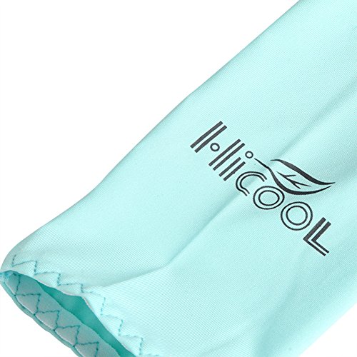 BabyPrice Ice Silk Arm Sleeves UV Sun Protective Arm Protector Sun Protection Warmer Cooler 1 Pair Black for Bike Hiking Golf Outdoor Activities