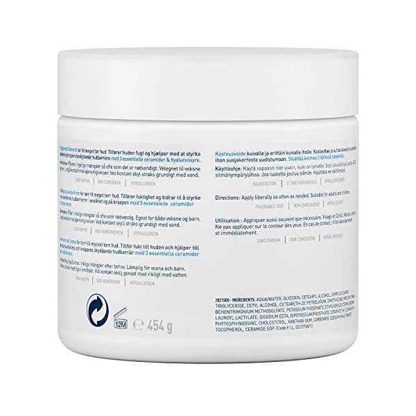CeraVe-Moisturising-Cream-454-g16-oz-Daily-Face-Body-Hand-Moisturiser-for-Instant-Long-Lasting-Hydration CeraVe Moisturising Cream for Dry to Very Dry Skin 454g with Hyaluronic Acid & 3 Essential Ceramides