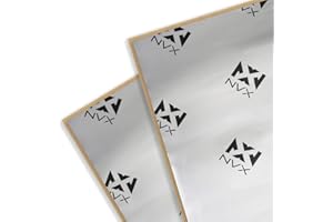 NVX SDSK2 90 Mil Thick 1.38 Sqft. Car Sound Damping Mat, Butyl Automotive Deadener, Audio Noise Vibration Insulation, and Dampening (Two 10" x 10" Pieces) - Speaker Kit