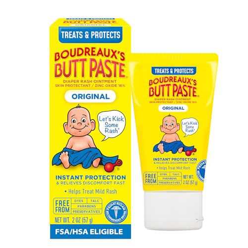 Boudreaux's Butt Paste Diaper Cream, Dermatologist-Tested Original Diaper Rash…