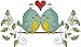 eGoodn Cross Stitch Stamped Kit Pre-Printed Pattern Love Birds, 11CT Aida Fabric Size 14.6” x 8.7