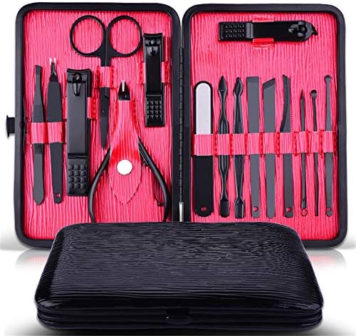 マニキュアペディキュアセットネイルクリッパーはさみグルーミングキット用厚い爪キューティクルリムーバーつま先爪爪ケアカッターペディキュア マニキュアセットとキットペディキュアシザーピンセットナイフイヤーピックユーティリティネイルクリッパーキット 紳士用