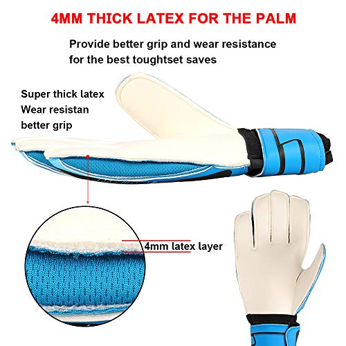 Villavivi-2-Articulos-De-Portero-Guantes-De-Portero-De-Futbol-con-Protectores-para-Dedos-Calcetines-De-Futbol-para-Ninos-Ninos