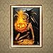 Qisuw DIY 5D Diamond Painting(Halloween Skull Fire)-Embroidery Rhinestone Painting Cross Stitch Needlework Home Wall Art Decor Stitchwork