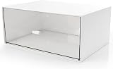 HCLRW Desktop Drawer Organizer Large White Stackable Storage Drawers