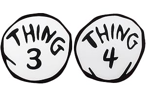 PATCHUPS Thing 3 4 Large 2 Pieces Iron On Patch Halloween Costume Accessories Standard
