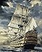 Paint by Numbers, Paint by Number DIY Oil Painting Canvas Set with Brush and Acrylic Paint, Paint by Numbers for Kids, Adults and Beginners, 16x20inch[Sailing Ship-KP012]