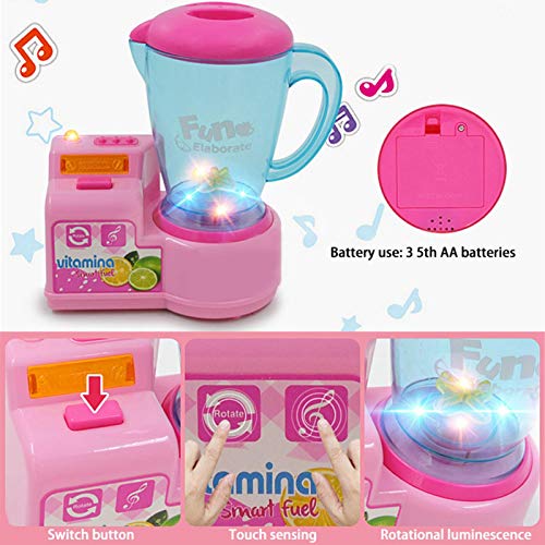sympuk Kinder Mixer Standmixer Für Spielküche Mit Funktion Und Sound, Küchenspielzeug Kinder Pädagogisches Lernen… – Bild 3