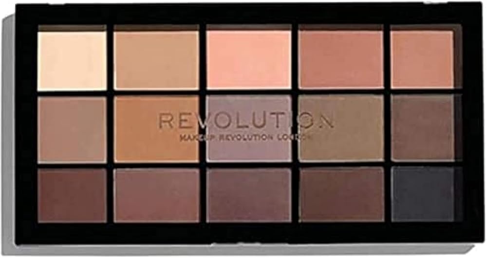 Makeup Revolution Reloaded Eyeshadow Palette Basic Mattes 15 Shades 16.5g