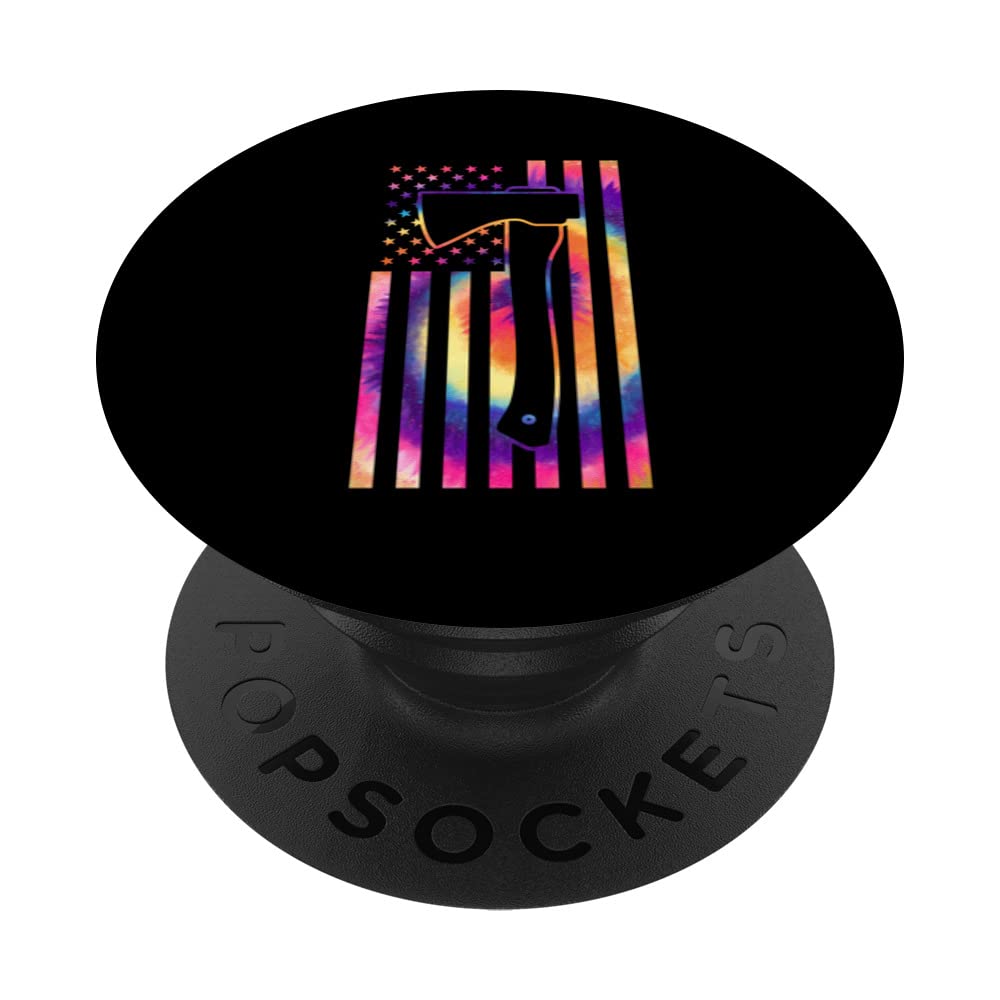 Axe tie dye American flag Axe Axes PopSockets Swappable PopGrip