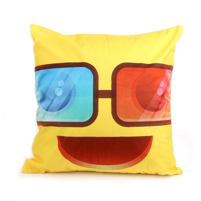 DIPOLA Funda de cojín Emoji Sofá Cintura Throw Cushion Cover ...