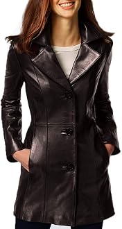 Anne Klein Women's Walker Leather Coat 
