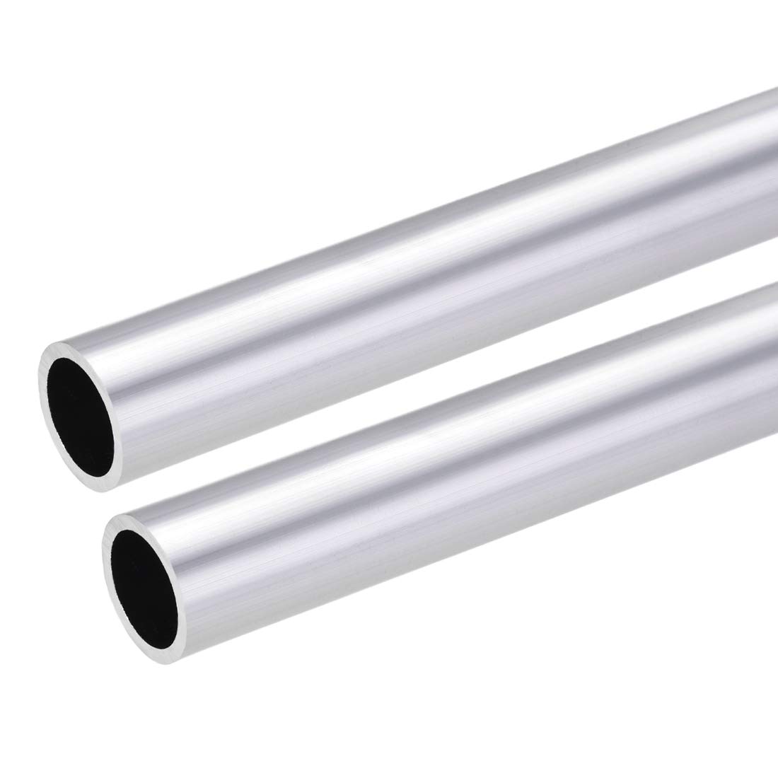 sourcing map 6063 Aluminum Round Tube, 25mm OD 20mm Inner Dia 300mm Length Seamless Straight Tubing 2 Pcs